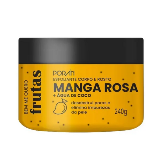 Esfoliante Manga Rosa Corpo E Rosto Porán 240g