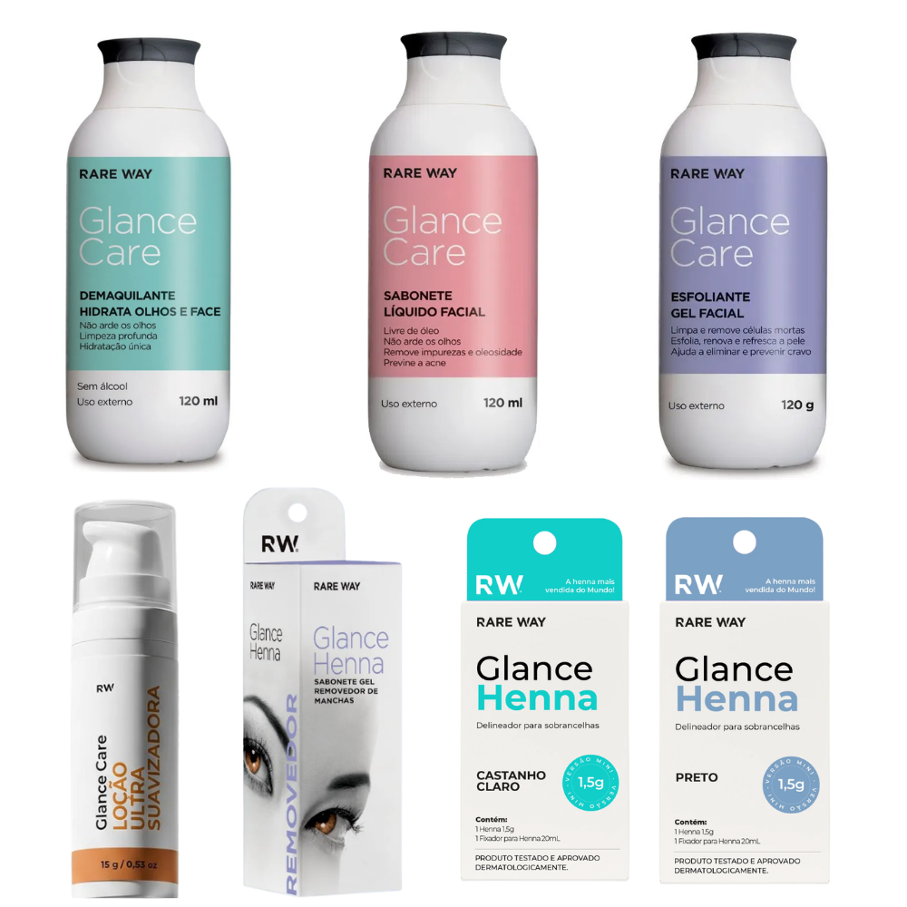 Kit Iniciante Para Sobrancelhas Rare Way Glance