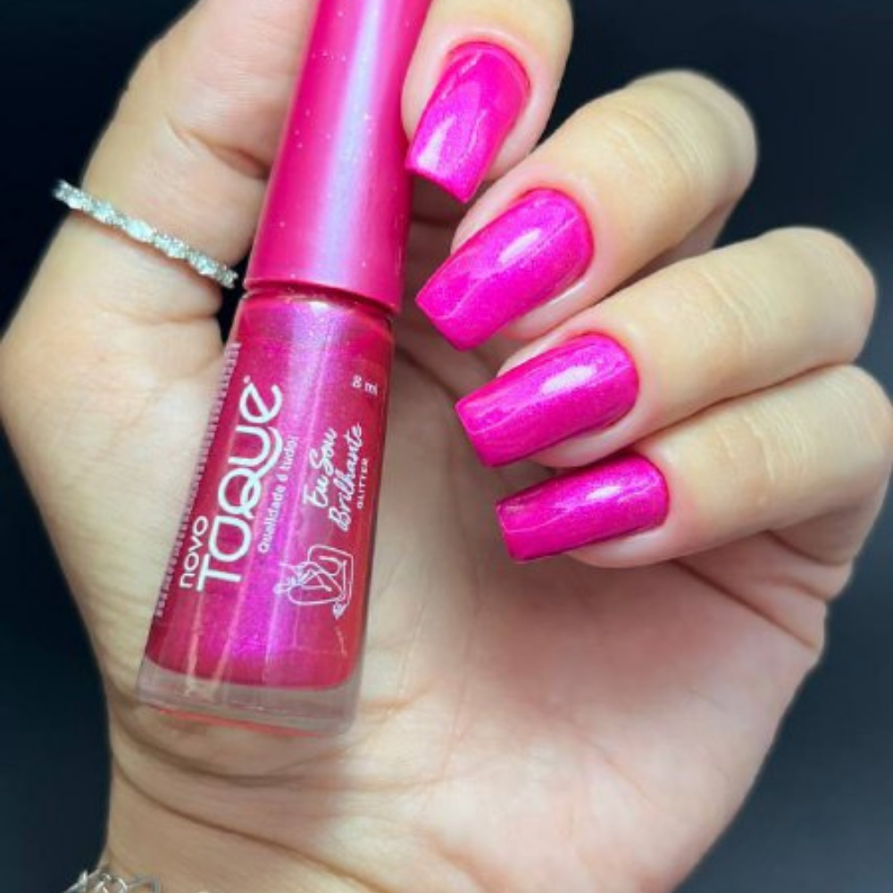 Esmalte Novo Toque Glitter Brilhante 8ml