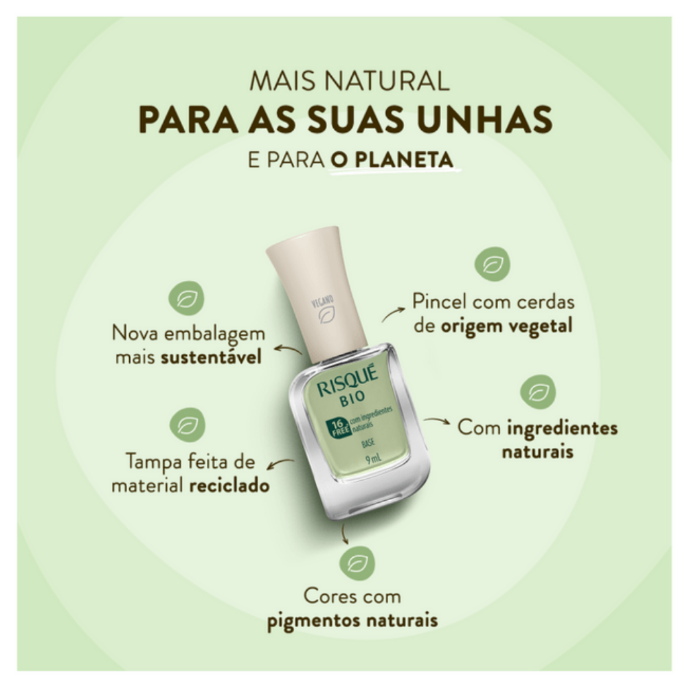 Esmalte Risqué Cremoso Bio 9ml Base