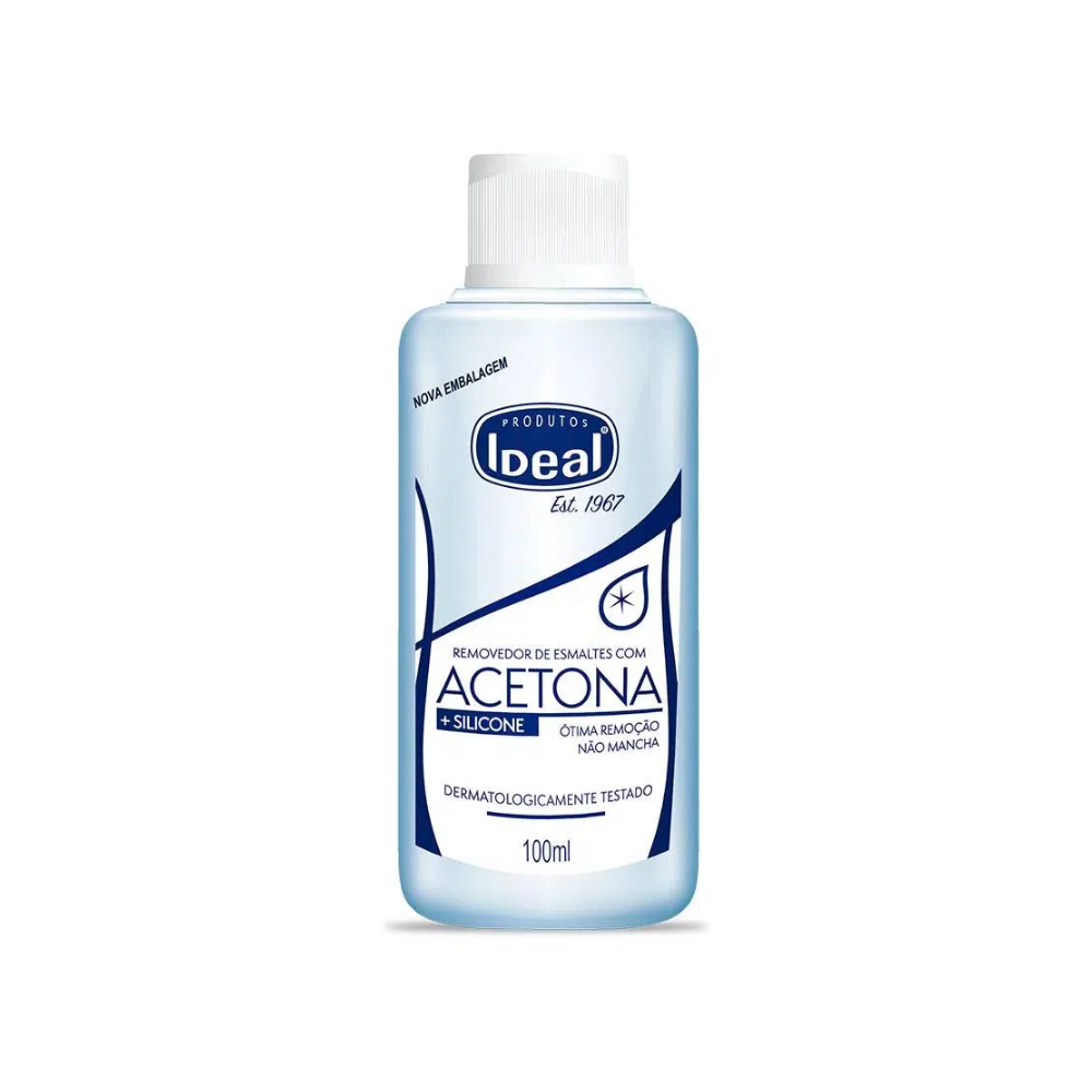 Removedor De Esmaltes Com Acetona E Silicone Ideal