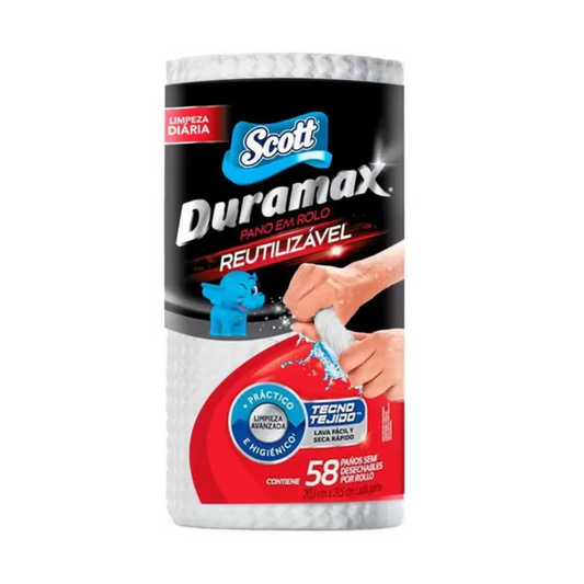 Pano Reutilizável Em Rolo Scott Duramax 58 Unidades