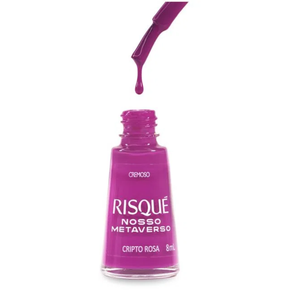 Esmalte Risqué Cremoso Cripto Rosa 8ml - Rosa - Nosso Metaverso