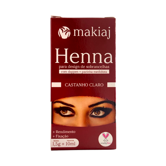 Kit Henna E Fixador Makiaj 1,5g Castanho Claro