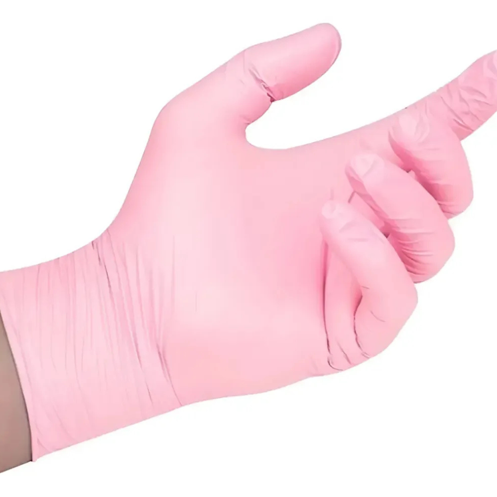 Caixa De Luvas Nítricas Rosa 100 Unidades Sensi Volk