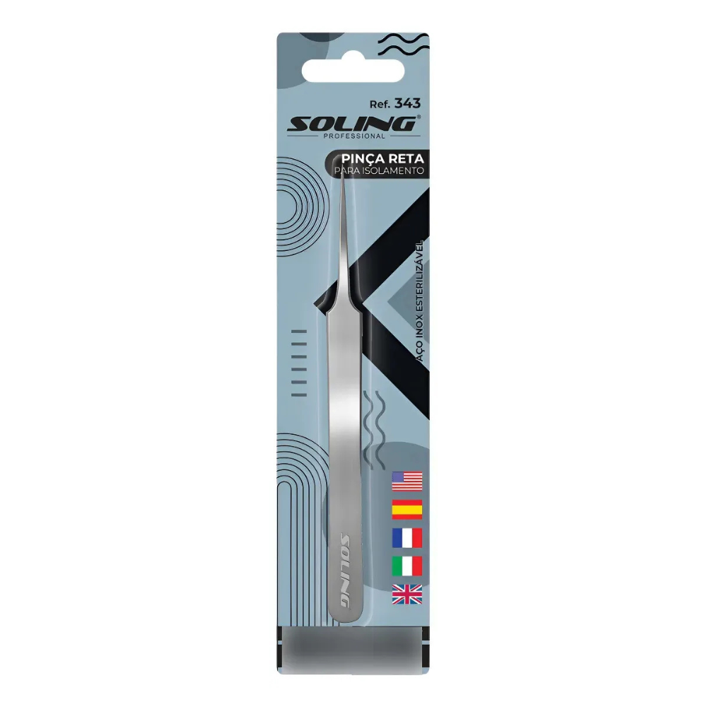 Pinça Blister Reta Para Isolamento Soling Ref.343