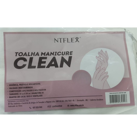 Toalha Manicure Clean 20x30 50 Unidades Ntflex