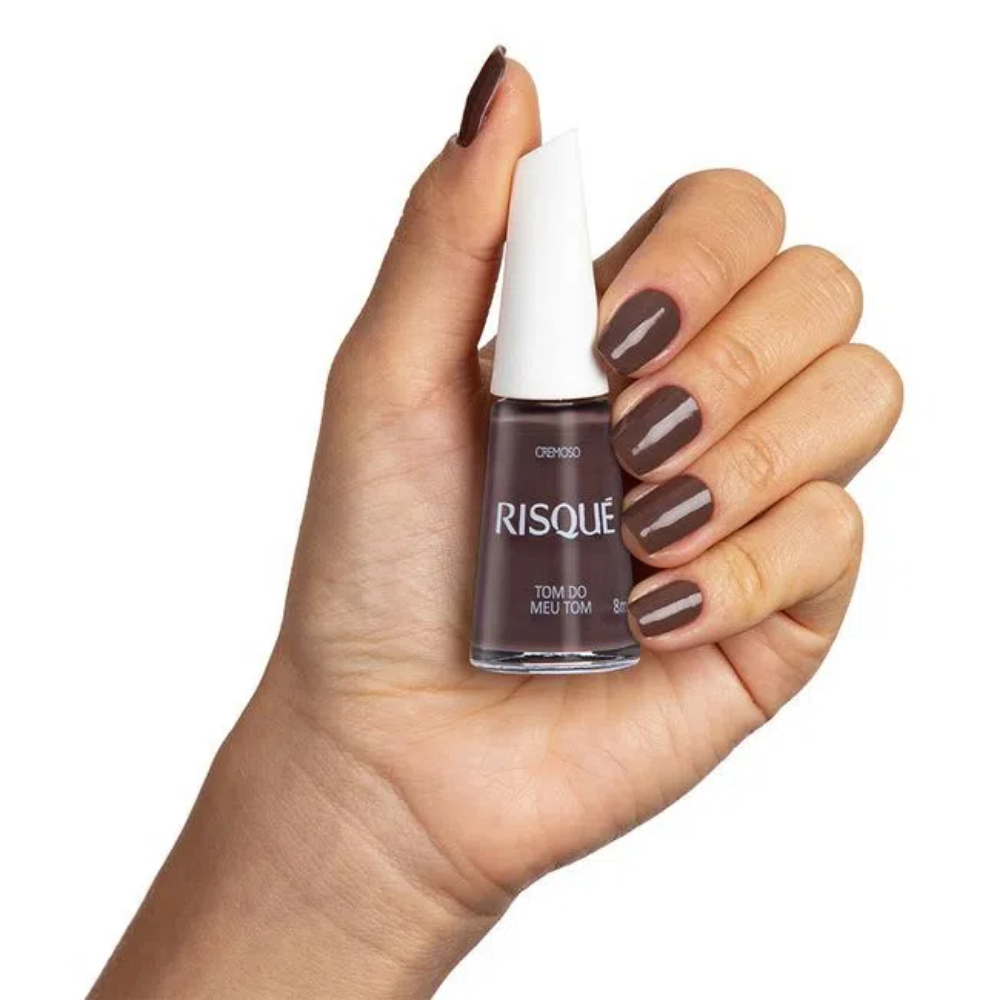 Esmalte Risqué Cremoso Tom Do Meu Tom 8ml - Marrom