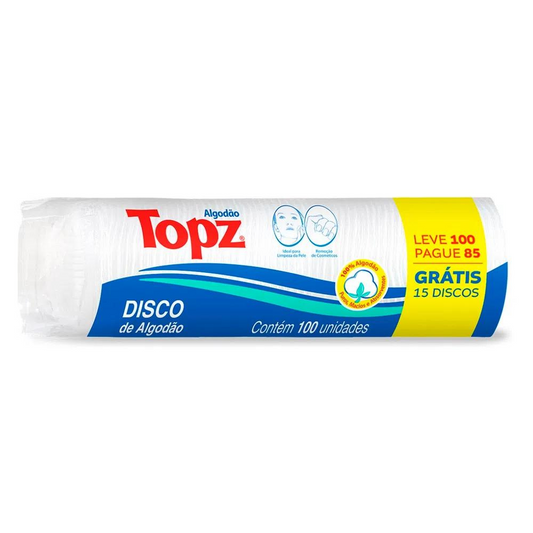 Algodão Topz 100 Unidades Disco