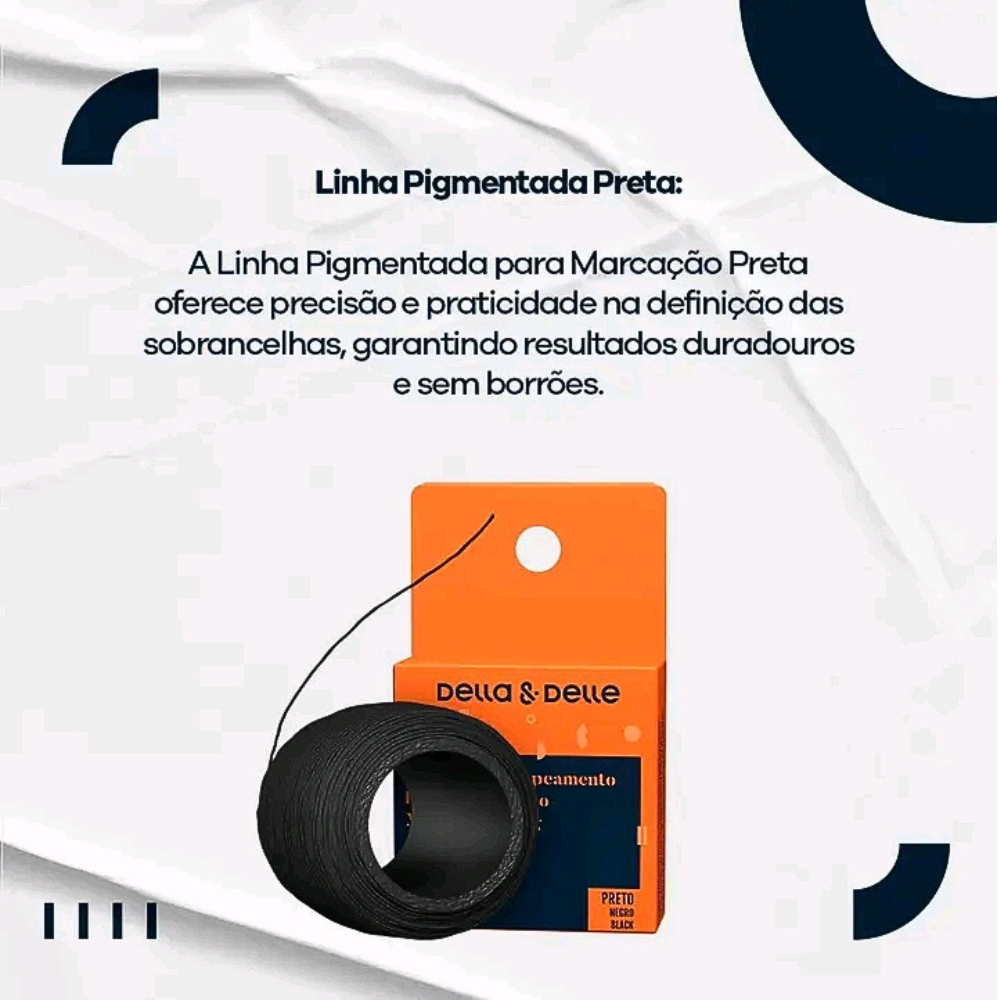 Linha Pigmentada Para Marcação Preta Della E Delle