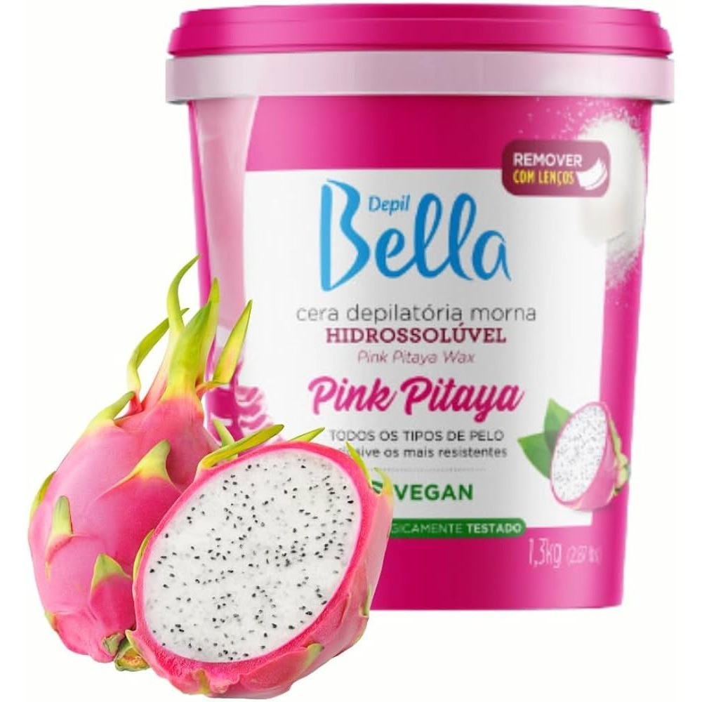 Cera Hidrossolúvel Pink Pitaya Depil Bella 1,3kg