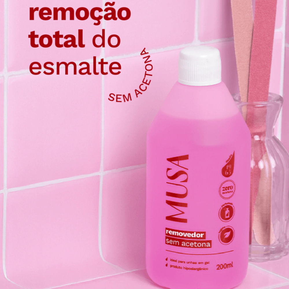 Removedor De Esmalte Sem Acetona Musa 500ml