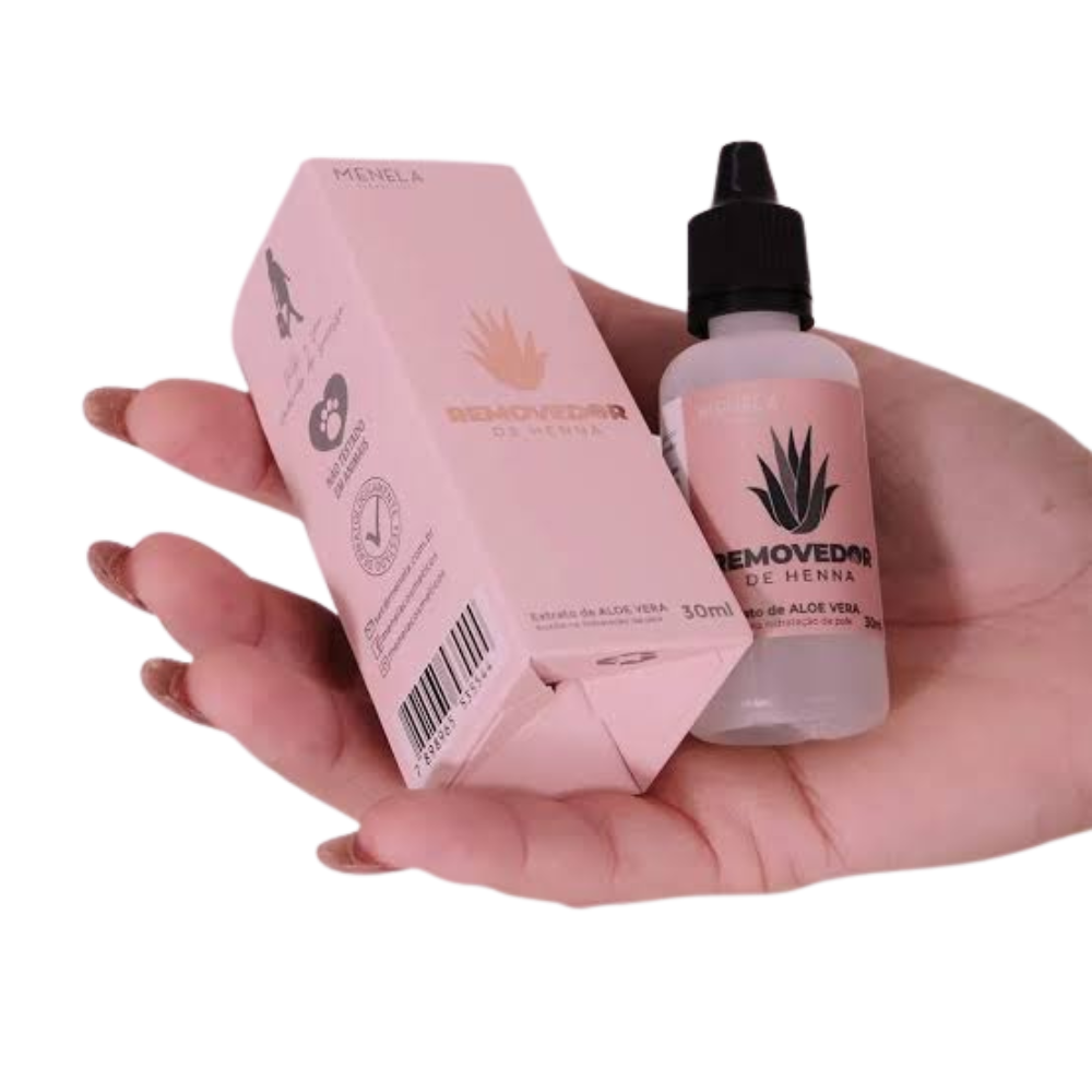 Removedor De Henna Para Sobrancelhas Menela 30g Extrato de Aloe Vera