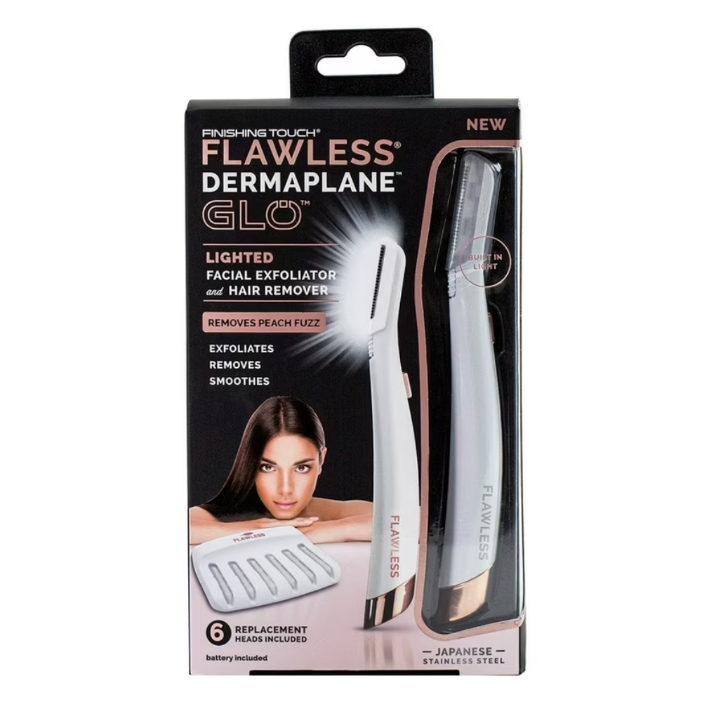 Kit Dermaplane GLO Lighted Facial Exfoliator Flawlbss 7 Unidades