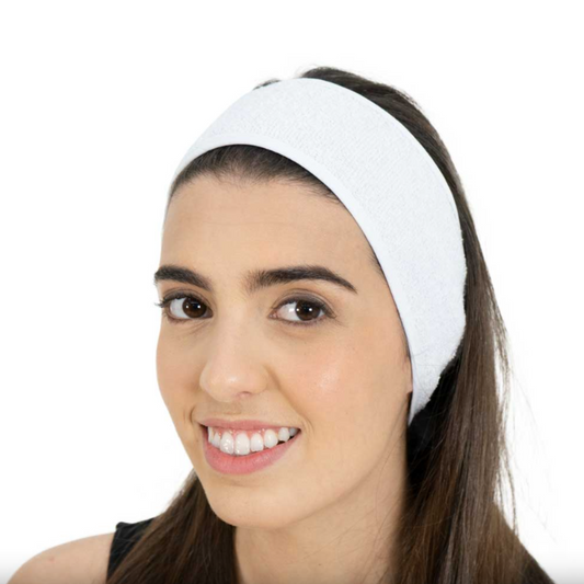 Faixa Para Cabelo Atoalhada Branca Santa Clara