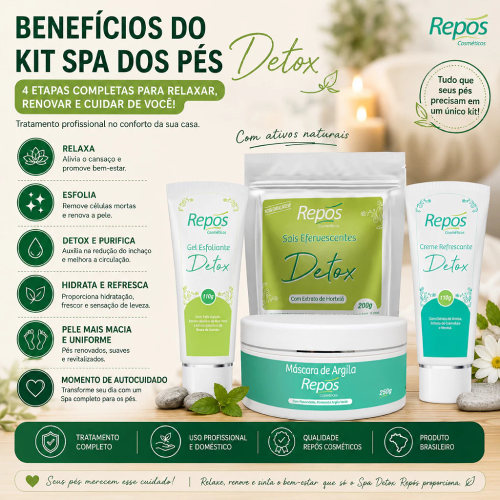 Kit Detox Para Pés Repos