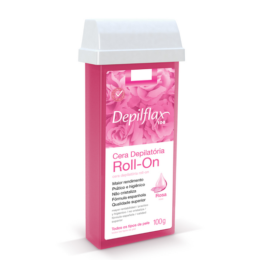 Refil Cera Depilatória Roll On Rosa Depilflax 100g