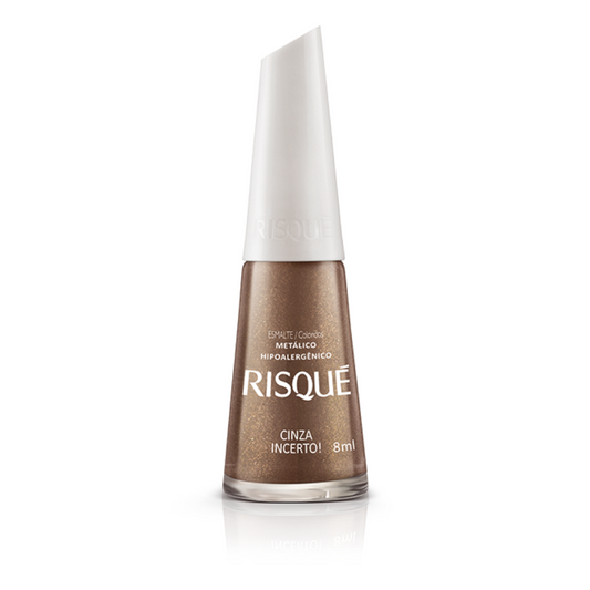 Esmalte Risqué Metálico Cinza Incerto 8ml - Nude
