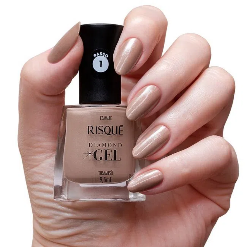 Esmalte Risqué Diamond Efeito Gel Tiramisù 9,5ml
