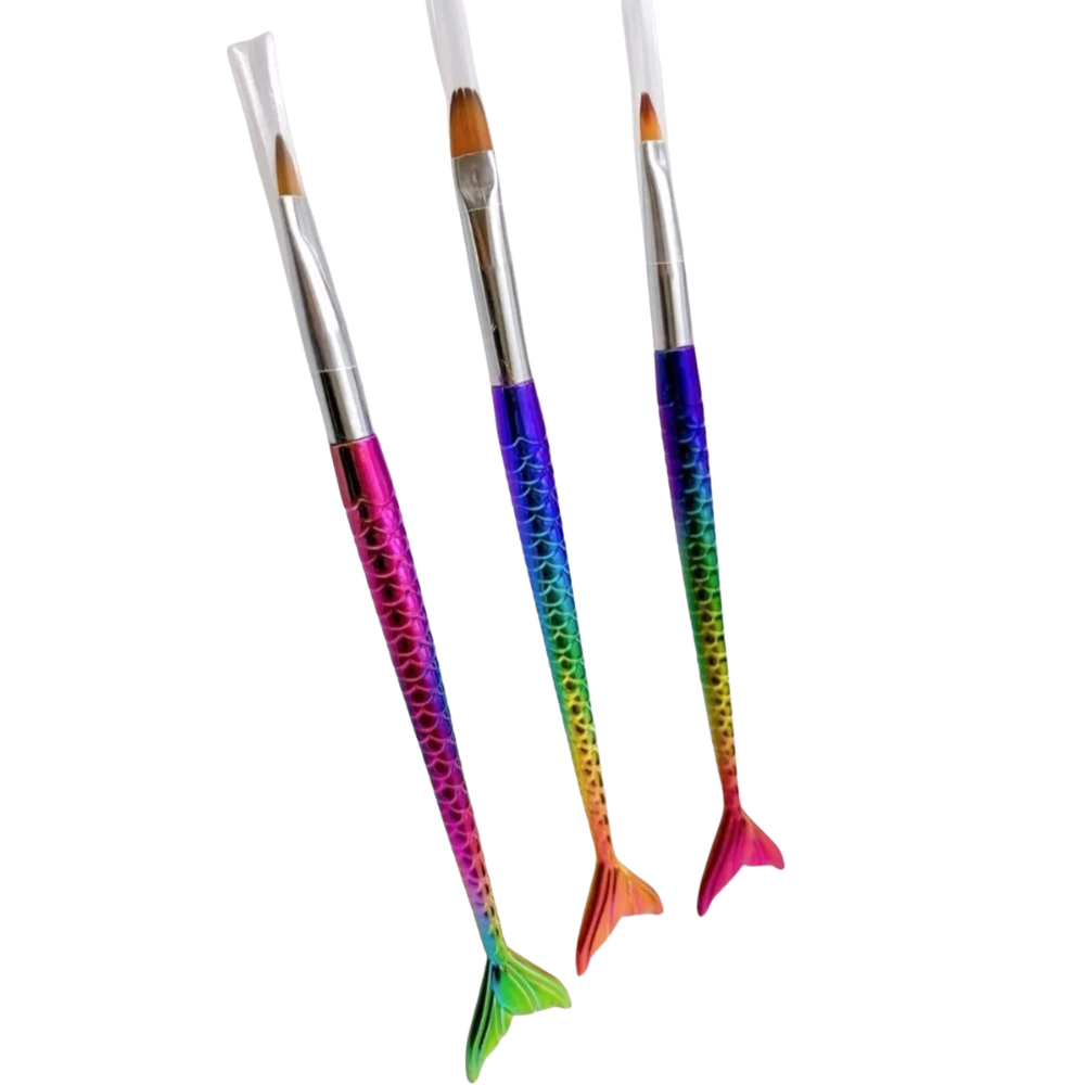 Kit De Pincéis Mandala Calda Sereia Para Unhas Em Gel