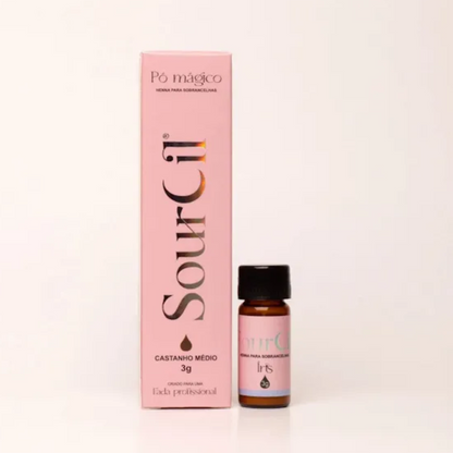 Kit Henna Sourcil Castanho Médio 3g E Fixador 10ml