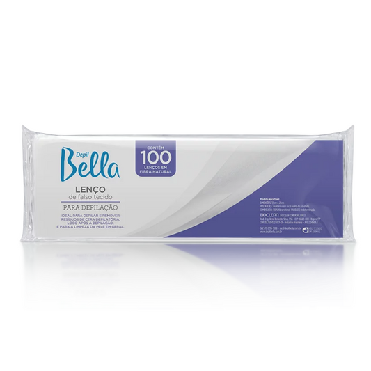 Lenço Perlon Em TNT Depilatório 100 Folhas Depil Bella