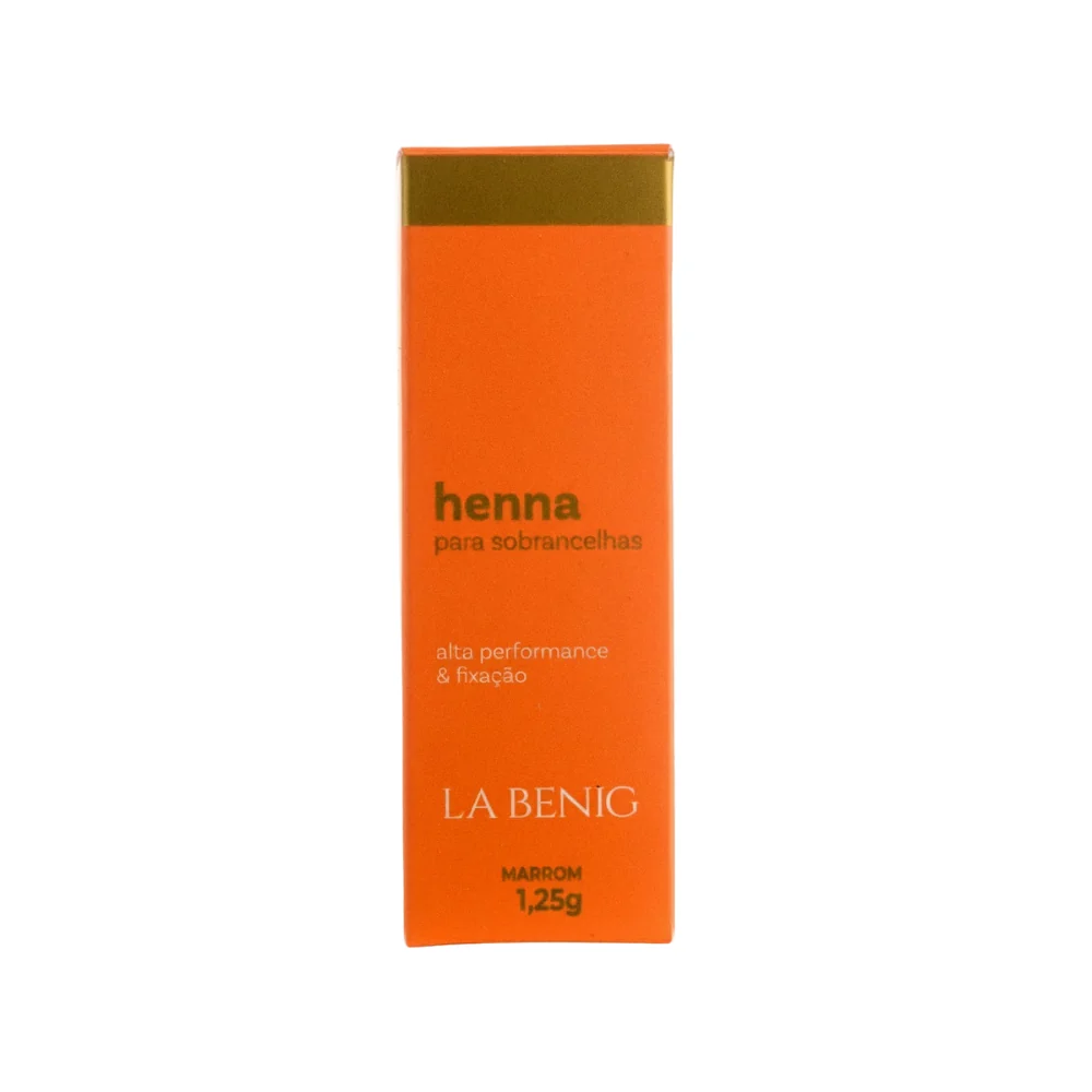 Kit La Benig Henna E Fixador Profissional Marrom 1,25g