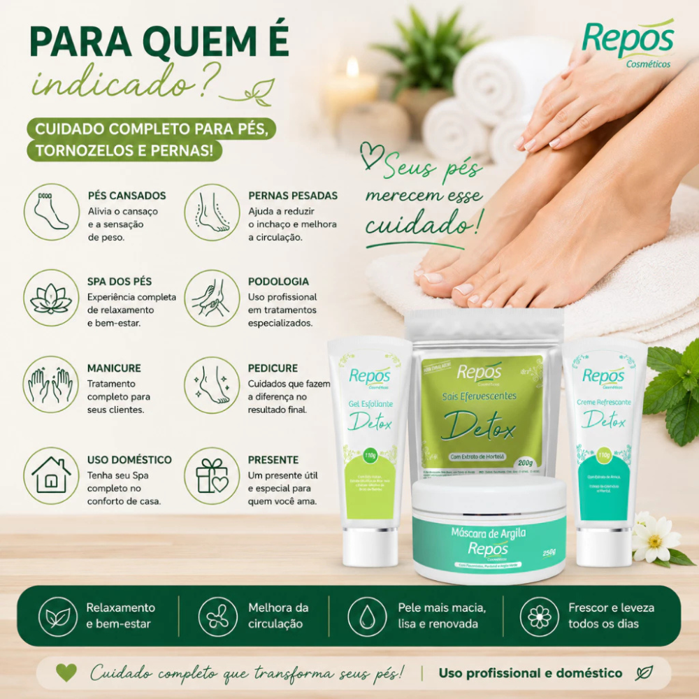 Kit Detox Para Pés Repos