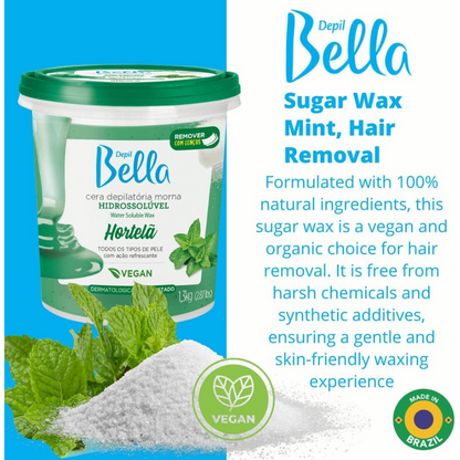 Cera Hidrossolúvel Hortelã Depil Bella 1,3kg