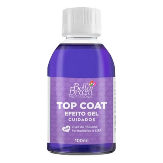 Esmalte Bella Brazil Profissional Top Coat Efeito Gel 100ml