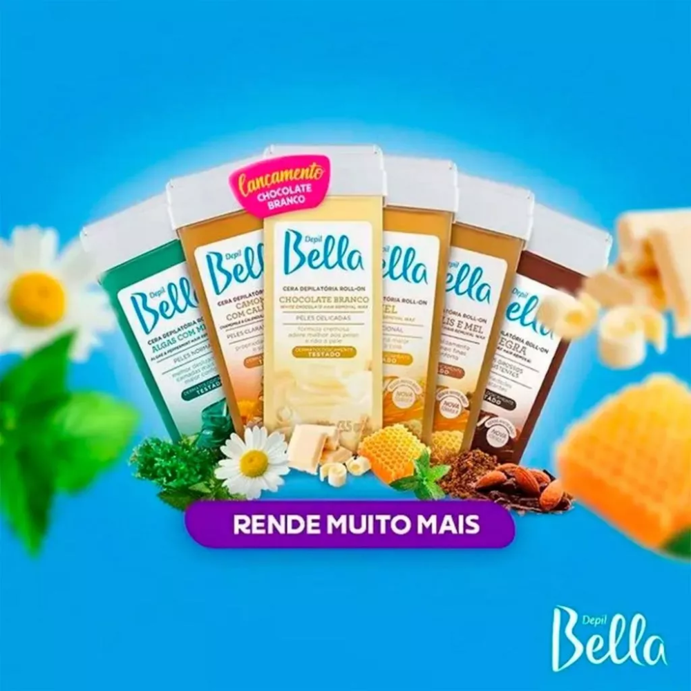 Refil Cera Depilatória Roll-on Depil Bella 100g