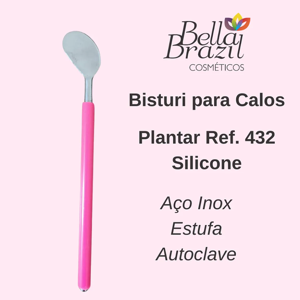 Bisturi Para Calos Plantar Cabo Silicone Bella Brazil Ref. 432