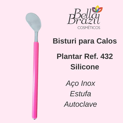 Bisturi Para Calos Plantar Cabo Silicone Bella Brazil Ref. 432