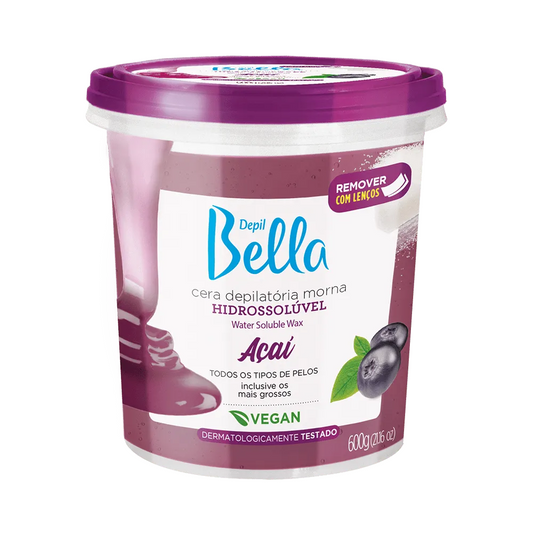 Cera Hidrossolúvel Açaí Depil Bella 600g
