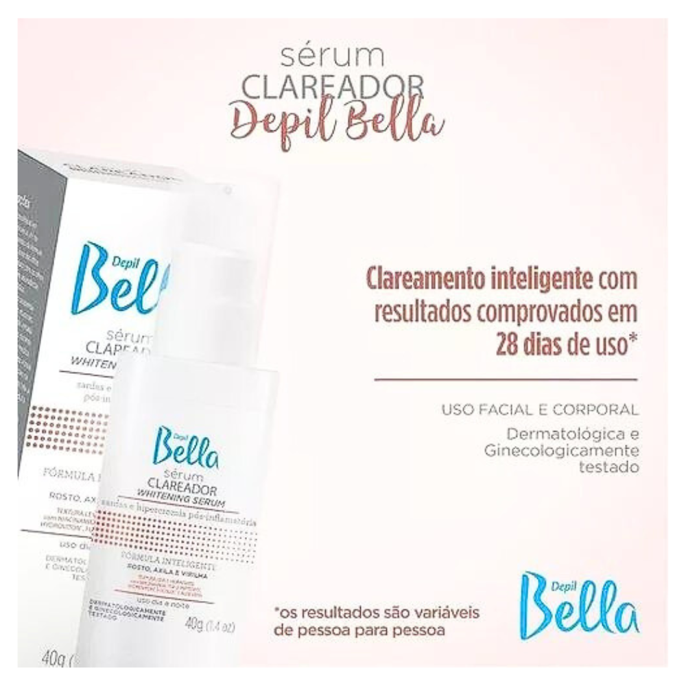 Kit Máscara E Sérum Clareadores Depil Bella