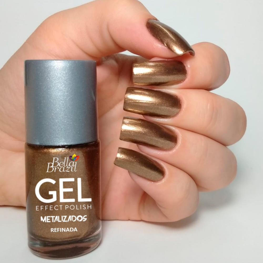 Esmalte Bella Brazil Efeito Gel Metalizado 212 Refinada 9ml