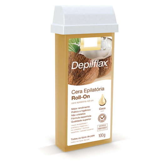 Refil Cera Depilatória Roll On Coco Depilflax 100g