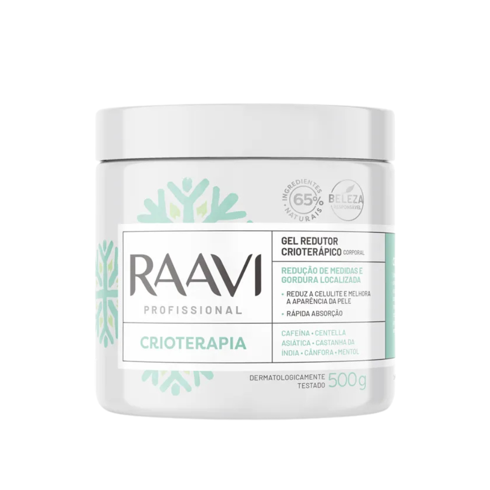 Gel Redutor Crioterápico Corporal Raavi 500g