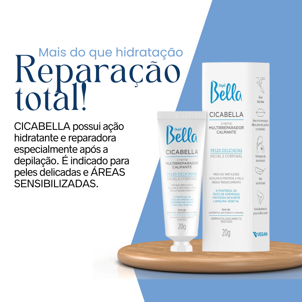 Creme Multirreparador Calmante Cicabella 20g Depil Bella