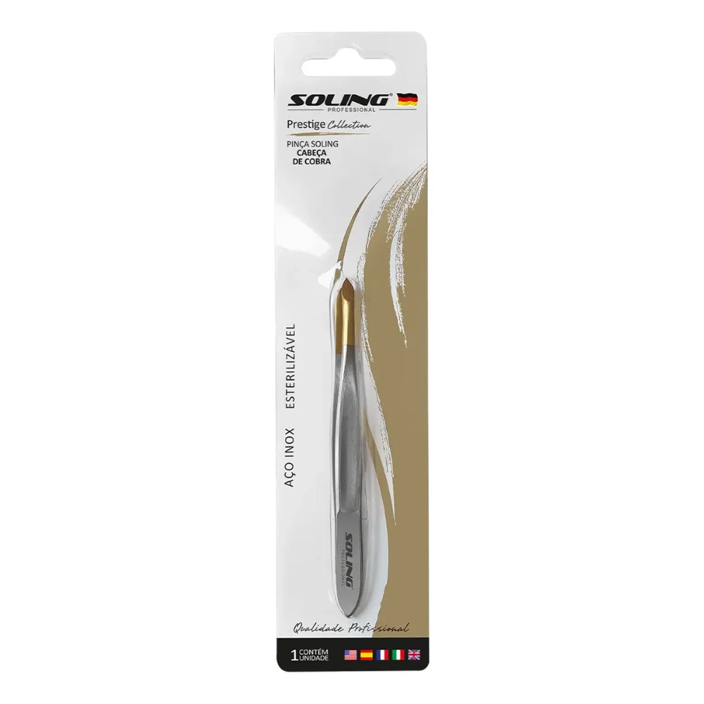 Pinça Prestige Blister Cabeça De Cobra Soling Ref.381