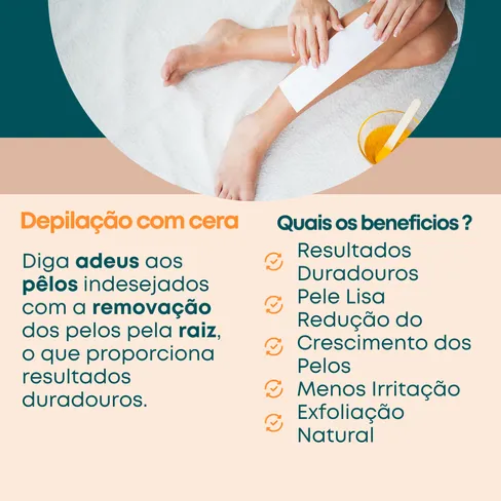 Kit 6 Refil Cera Depilatória Roll On Deo Própolis E Mel Depil Bella 100g
