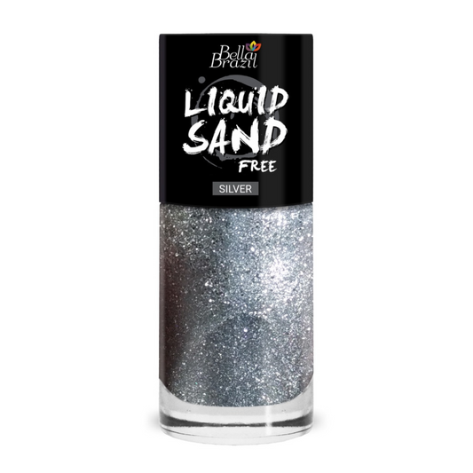Esmalte Bella Brazil Liquid Sand 1302 Silver 9ml