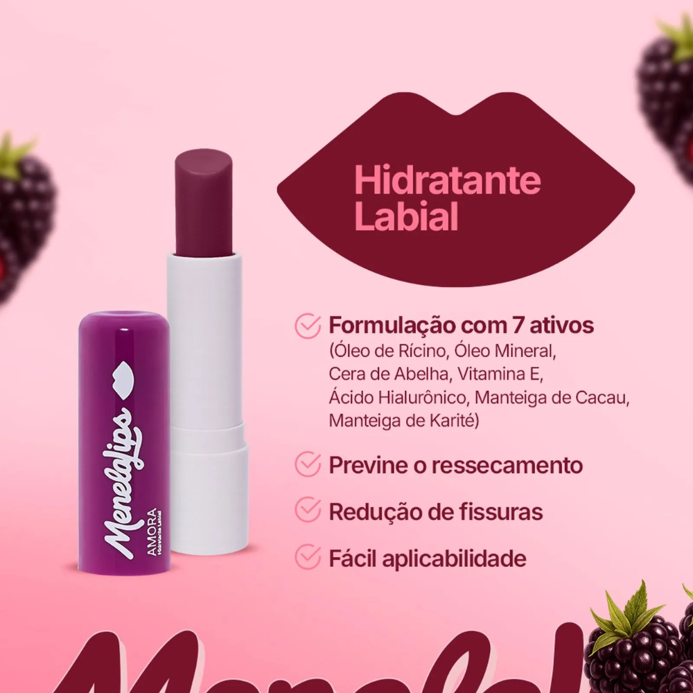 Hidratante Labial De Amora MenelaLips 3,6g