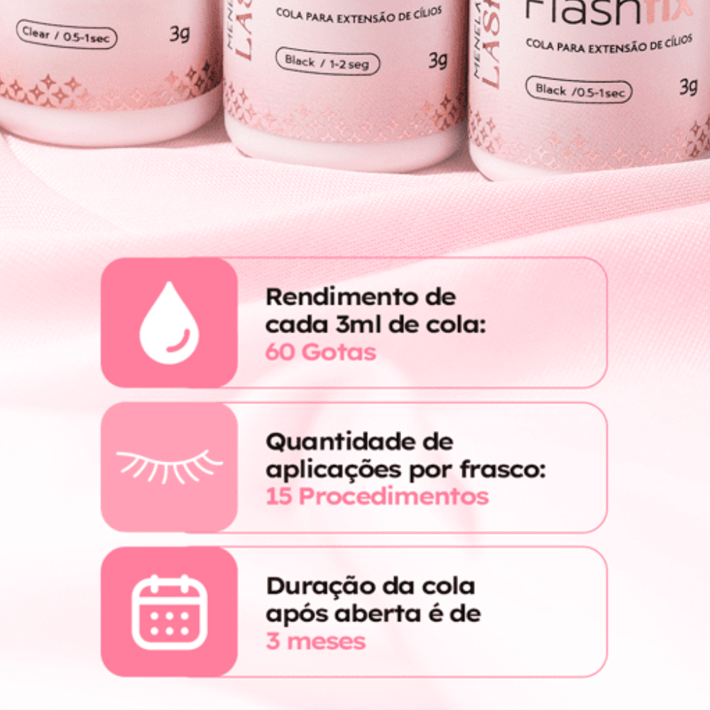 Flash Fix Cola Para Cílios Menela Lashes 3g