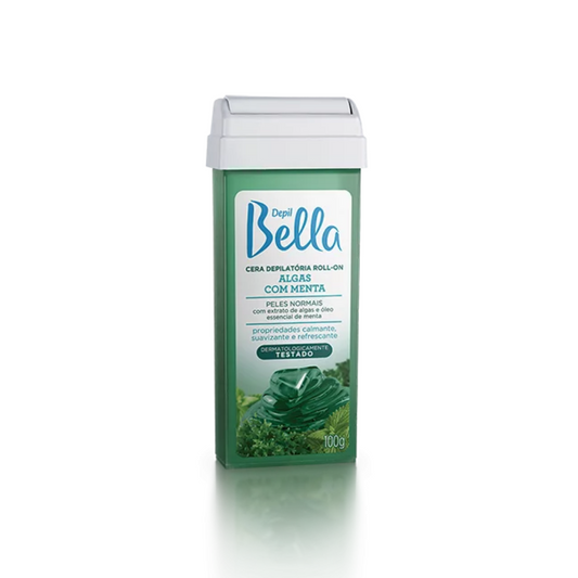 Refil Cera Depilatória Roll On Deo Algas Com Menta Depil Bella 100g