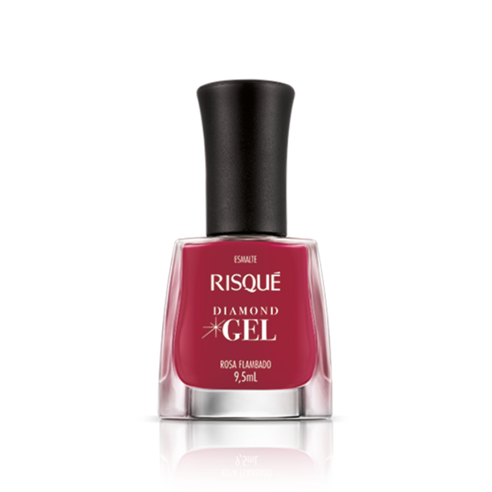 Esmalte Risqué Diamond Gel Rosa Flambado 9,5ml - Rosa - Diamond Gel