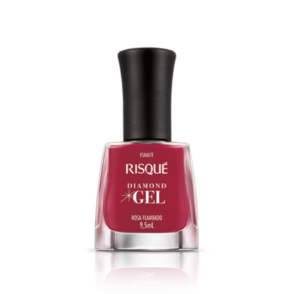 Esmalte Risqué Diamond Efeito Gel Rosa Flambado 9,5ml