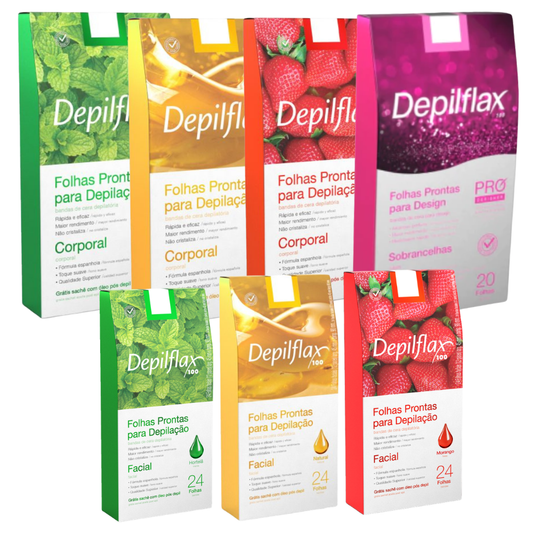 Cera Em Folhas Depilatórias Depilflax