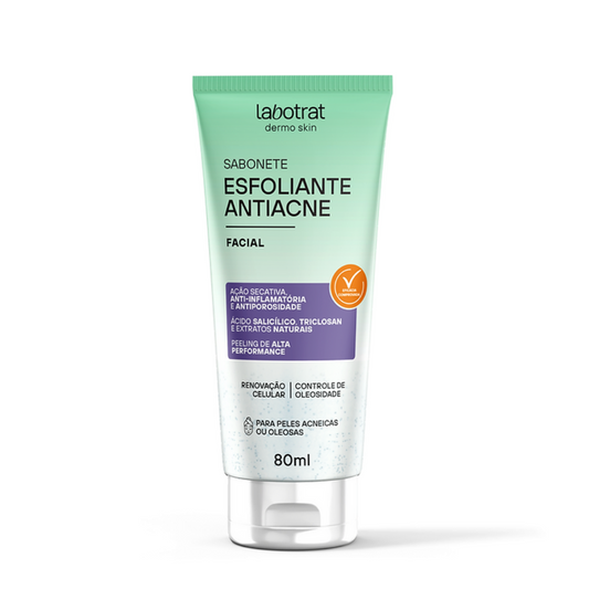 Sabonete Líquido Facial Esfoliante Antiacne Labotrat 80ml