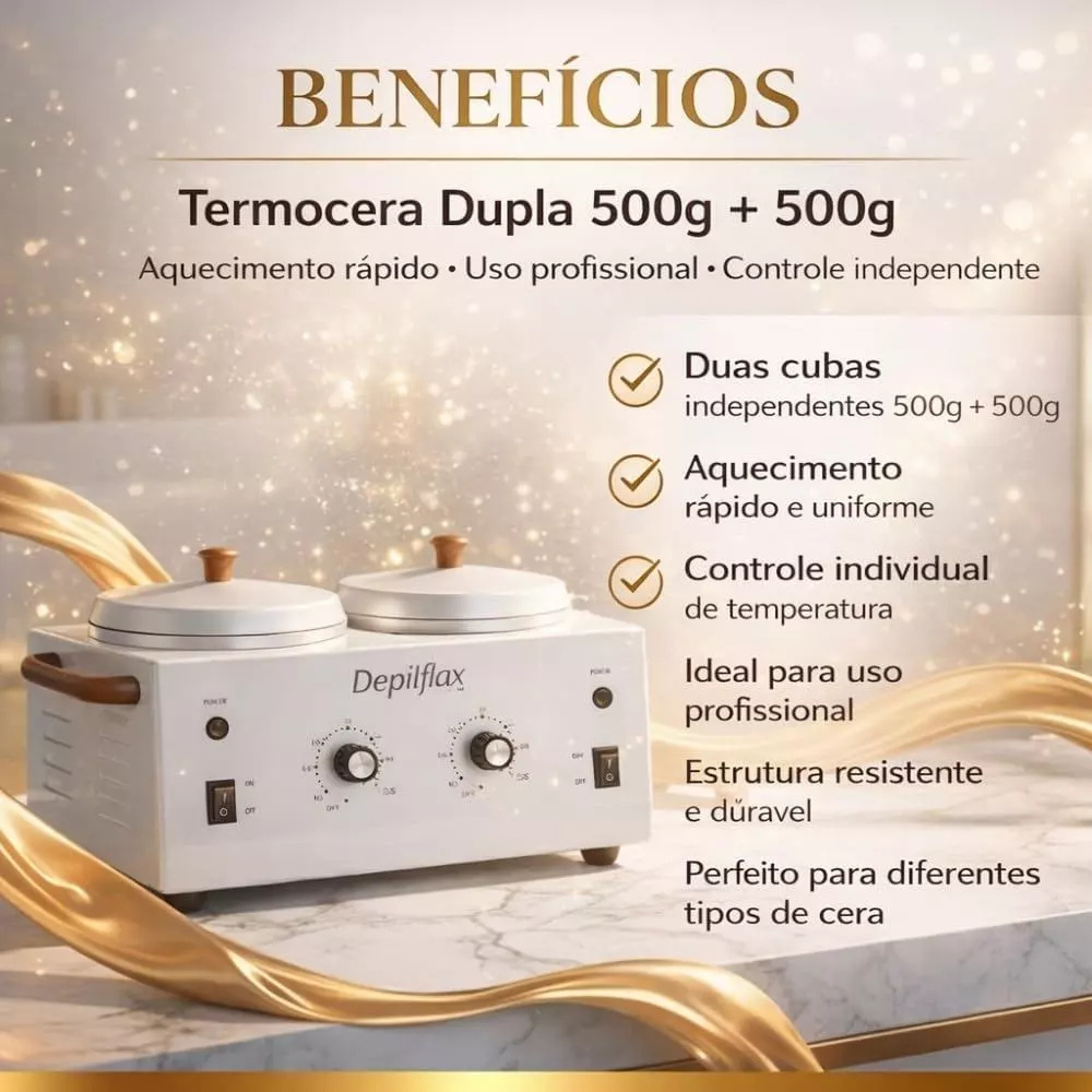 Termocera Dupla 500g + 500g Depilflax